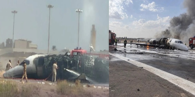 Libya’da Pistten Çıkarak Alev Alan Uçak İle İlgili Açıklama Yapıldı